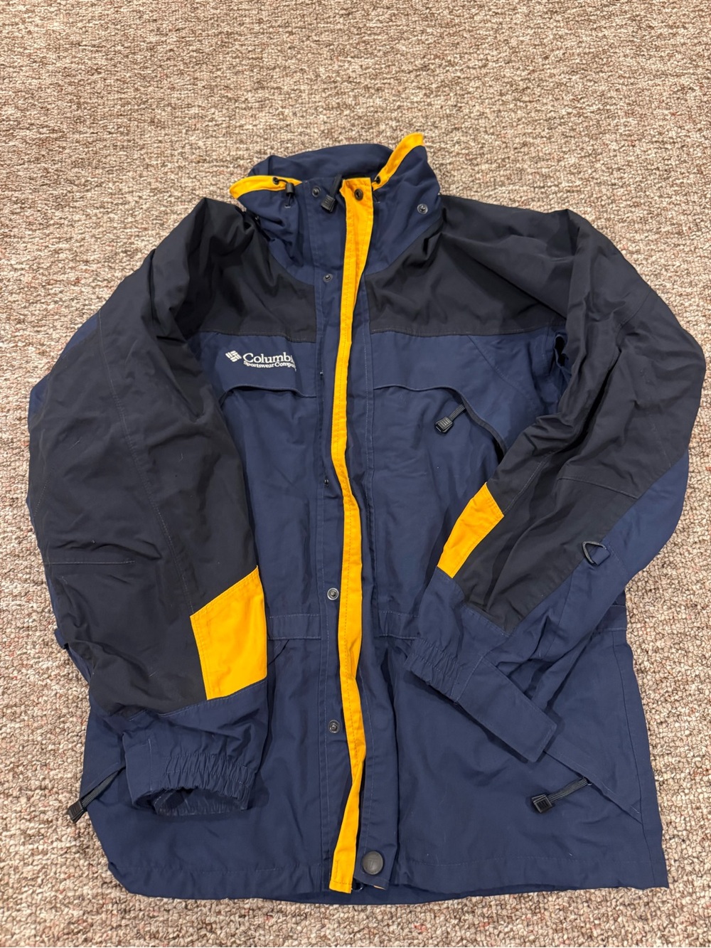 Columbia Navy and Yellow Men's Ski Jacket